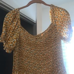 Yellow floral romper